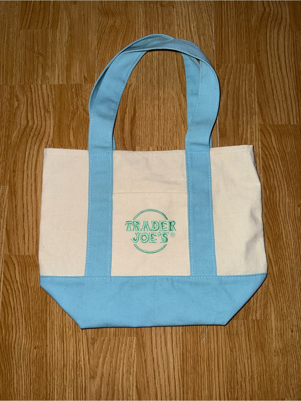 Trader Joe's mini canvas tote bag